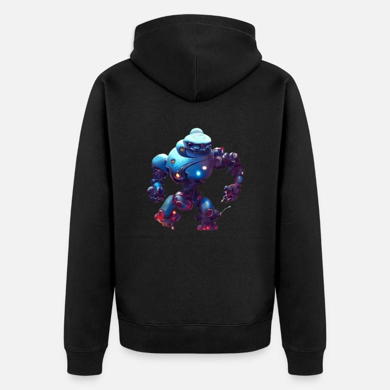 Android - Unisex Premium Bio Zip Hoodie - Schwarz