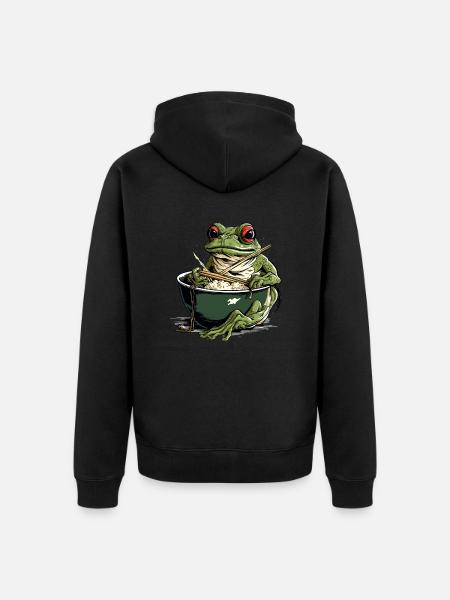 Juwel der Frosch - Unisex Premium Bio Zip Hoodie - Schwarz