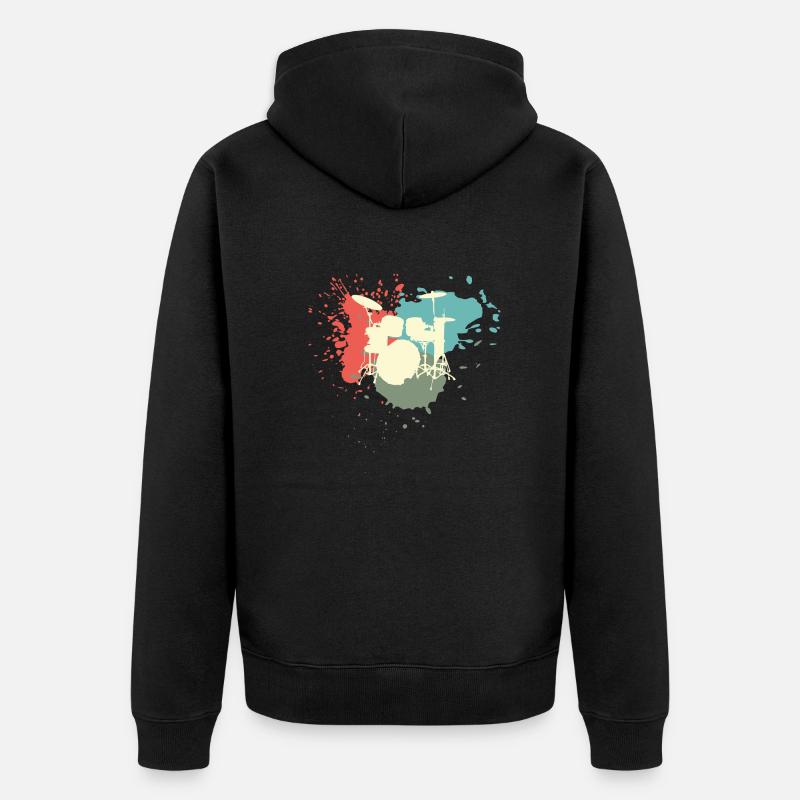 Batterie Cadeau Rétro - Veste à capuche bio Premium Unisexe - noir