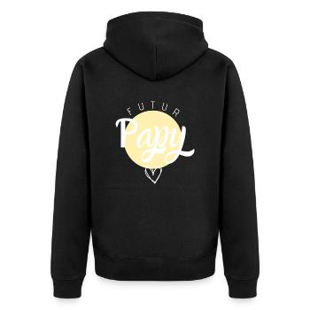 Futur papy - Veste à capuche bio Premium Unisexe - noir - Dos - Nico (187cm)