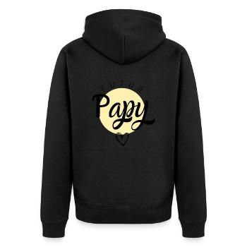 Futur papy - Veste à capuche bio Premium Unisexe - noir - Dos - Nico (187cm)