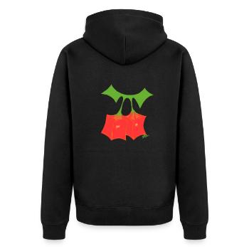Cerises hyperboliques - Veste à capuche bio Premium Unisexe - noir - Dos - Nico (187cm)