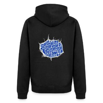 hund chihuahua bullterrier statement lustig zitat - Unisex Premium Bio Zip Hoodie - Schwarz - Hinten - Nico (187cm)