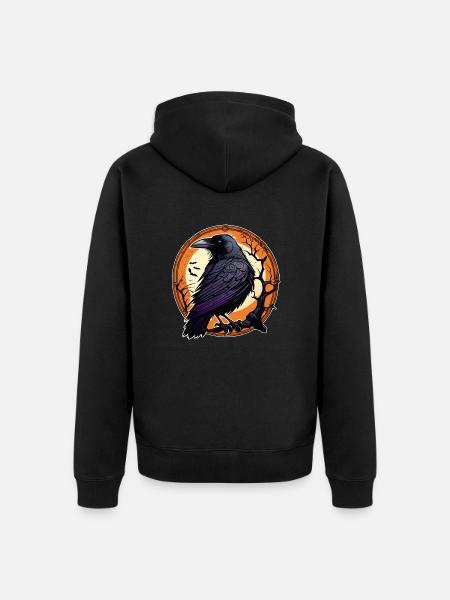 Halloween oder Hard Rock - Raven - Unisex Premium Bio Zip Hoodie - Schwarz