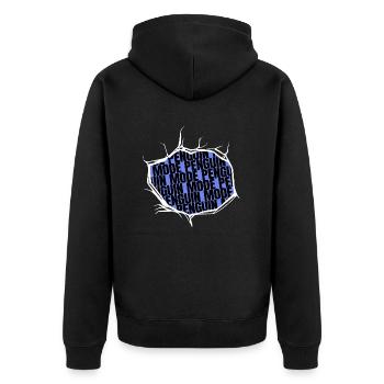 Roi Pingouin Adorable Noël Mignon Pingouin Geek - Veste à capuche bio Premium Unisexe - noir - Dos - Nico (187cm)