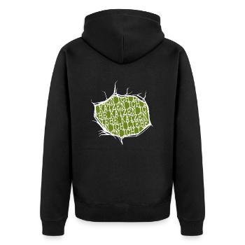säugetier lieben weihnachten - Unisex Premium Bio Zip Hoodie - Schwarz - Hinten - Nico (187cm)