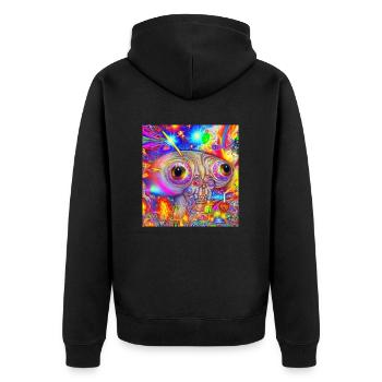 Univers - Veste à capuche bio Premium Unisexe - noir - Dos - Nico (187cm)