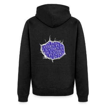 katze geschenk geburtstagsgeschenk falbkatze - Unisex Premium Bio Zip Hoodie - Schwarz - Hinten - Nico (187cm)