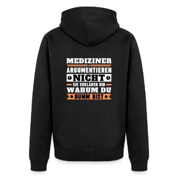 Les professionnels de la santé ne discutent pas - Veste à capuche bio Premium Unisexe - noir - Dos - Nico (187cm)