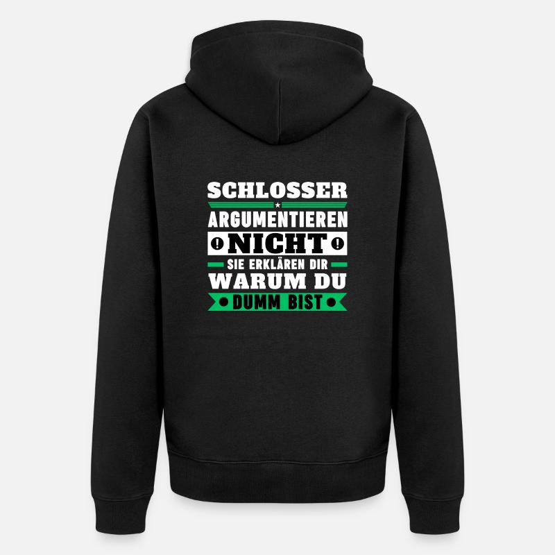 Locksmiths don't argue - Unisex Premium Organic Zip Hoodie - black