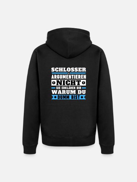 Locksmiths don't argue - Unisex Premium Organic Zip Hoodie - black