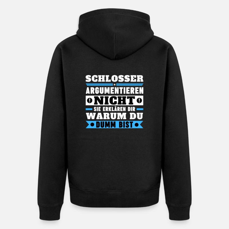 Locksmiths don't argue - Unisex Premium Organic Zip Hoodie - black