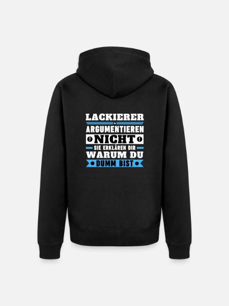 Painters don't argue - Unisex Premium Organic Zip Hoodie - black