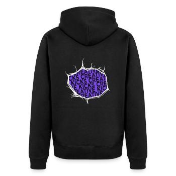 jokes creative process birthday present idea - Unisex Premium Bio Zip Hoodie - Schwarz - Hinten - Nico (187cm)