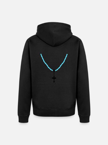 Cross Chain 02 - Unisex Premium Organic Zip Hoodie - black