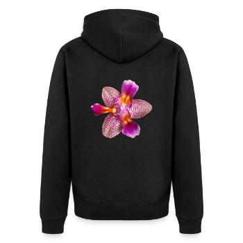 Phalaenopsis Joie Conte de fées pélorique Fleur d’orchidée - Veste à capuche bio Premium Unisexe - noir - Dos - Nico (187cm)