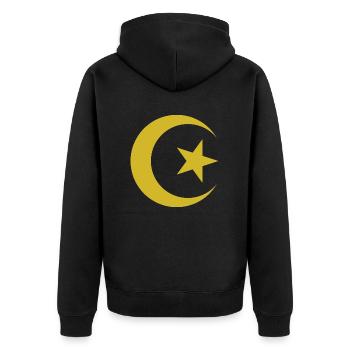 I Love Algeria, Elegance Style Design Outfits - Unisex Premium Organic Zip Hoodie - black - Back - Nico (187cm)