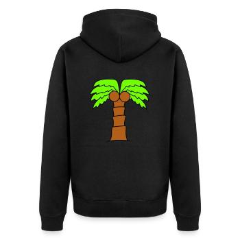 Palm Tree Island Tree Plage Vacances Noix de Mer Cool - Veste à capuche bio Premium Unisexe - noir - Dos - Nico (187cm)