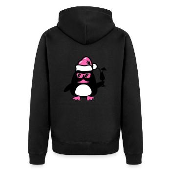 Noël du canard de plage - Veste à capuche bio Premium Unisexe - noir - Dos - Nico (187cm)