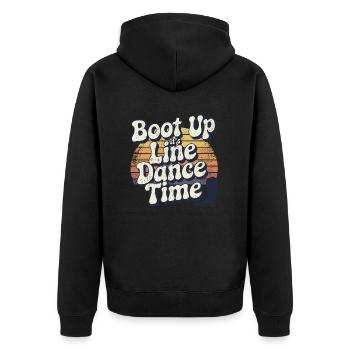 Style cow-boy pour les amateurs de danse en ligne - Veste à capuche bio Premium Unisexe - noir - Dos - Nico (187cm)