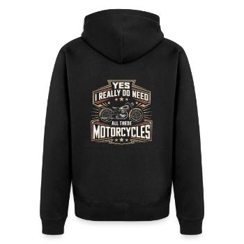 La moto est un mode de vie - Veste à capuche bio Premium Unisexe - noir - Dos - Nico (187cm)