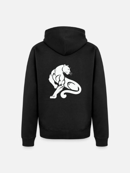 Panther Leopard - Unisex Premium Bio Zip Hoodie - Schwarz