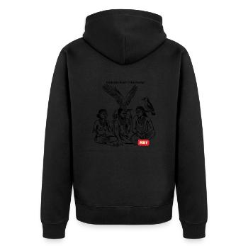 LGBT 9 - Unisex Premium Organic Zip Hoodie - black - Back - Nico (187cm)