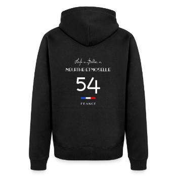 La vie est meilleure MEURTHE-ET-MOSELLE 54 Nancy - Veste à capuche bio Premium Unisexe - noir - Dos - Nico (187cm)