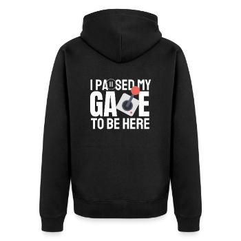 J’ai mis mon jeu en pause pour être ici, Consol Gaming Gift - Veste à capuche bio Premium Unisexe - noir - Dos - Nico (187cm)