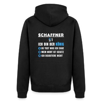 Cadeau de chef d’orchestre - je suis le roi - Veste à capuche bio Premium Unisexe - noir - Dos - Nico (187cm)