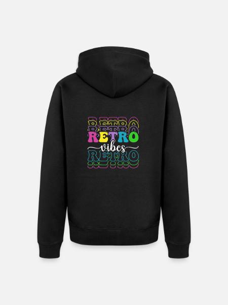Retro vibes - Unisex Premium Bio Zip Hoodie - Schwarz