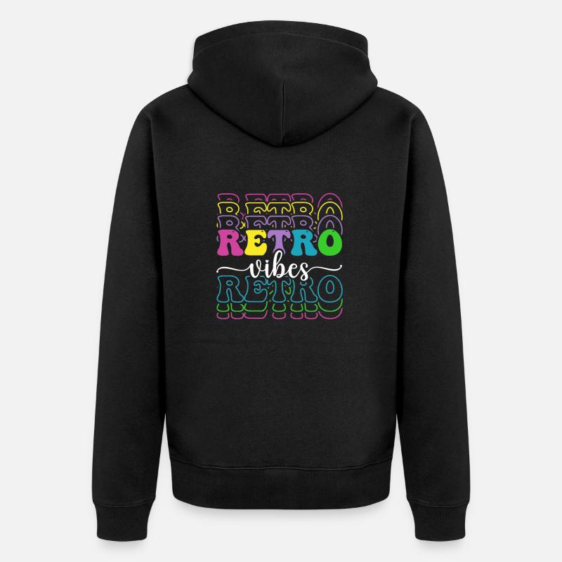 Ambiance rétro - Veste à capuche bio Premium Unisexe - noir