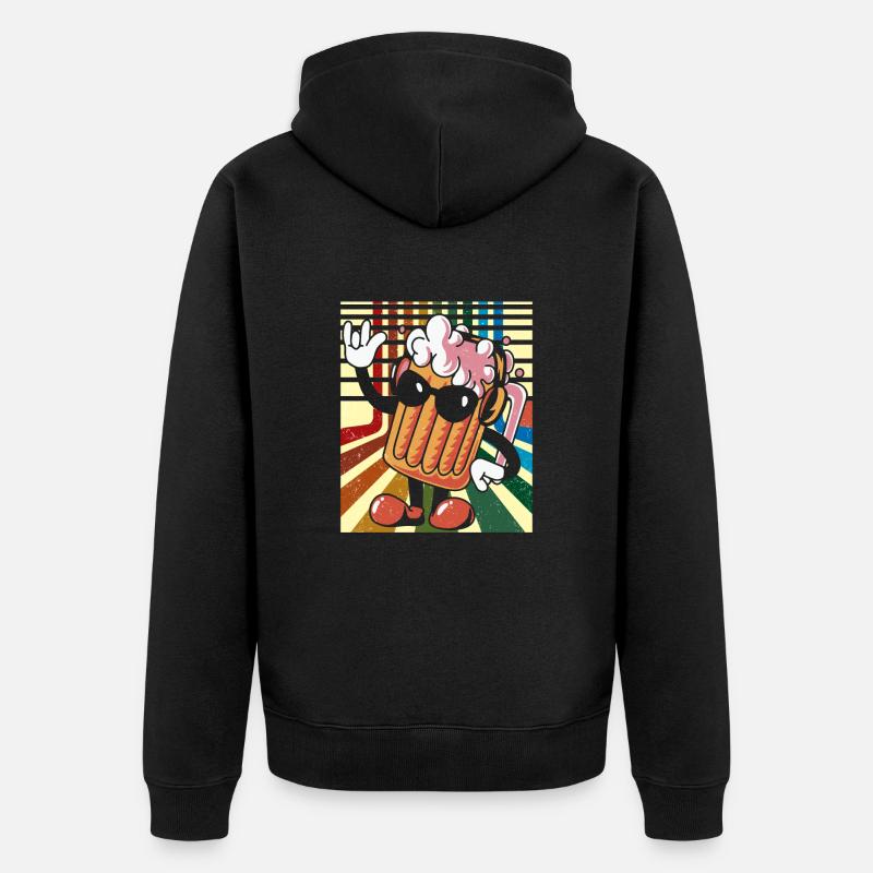 Fête rétro - Veste à capuche bio Premium Unisexe - noir