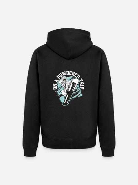 On a Powdered trip - Unisex Premium Organic Zip Hoodie - black