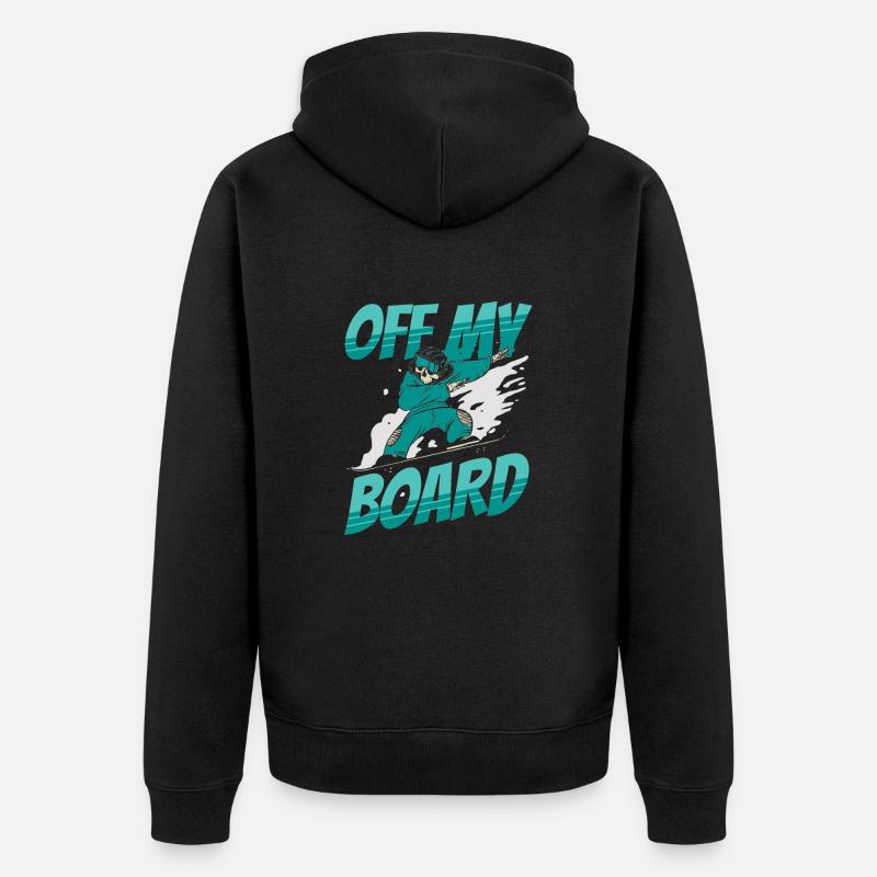 Off my Board - Unisex Premium Bio Zip Hoodie - Schwarz