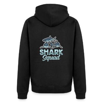 Escouade de requins - Veste à capuche bio Premium Unisexe - noir - Dos - Nico (187cm)