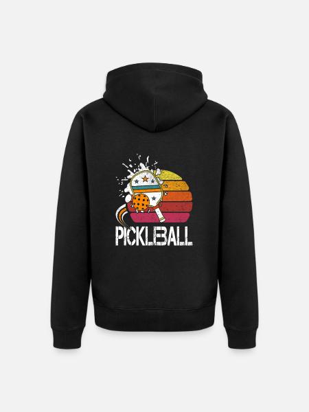 pickleball,-2 t-shirt, - Unisex Premium Organic Zip Hoodie - black