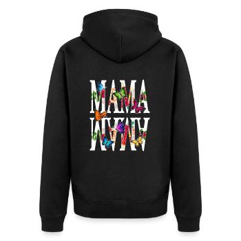 T-shirt fête des mères - Veste à capuche bio Premium Unisexe - noir - Dos - Nico (187cm)