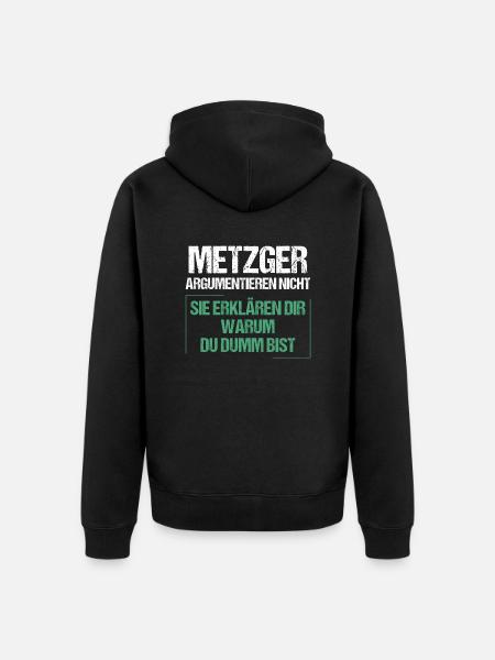 Butchers don't argue - Unisex Premium Organic Zip Hoodie - black