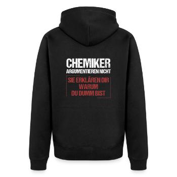 Les chimistes ne discutent pas - Veste à capuche bio Premium Unisexe - noir - Dos - Nico (187cm)
