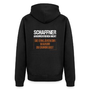 Les chefs d'orchestre ne discutent pas - Veste à capuche bio Premium Unisexe - noir - Dos - Nico (187cm)