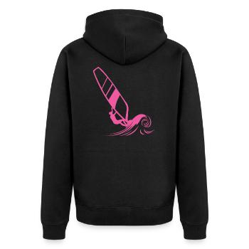 Surfer girl - Veste à capuche bio Premium Unisexe - noir - Dos - Nico (187cm)