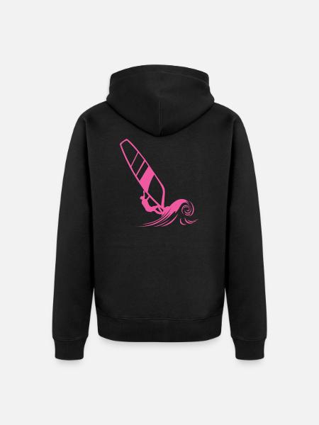 Surfergirl - Unisex Premium Bio Zip Hoodie - Schwarz
