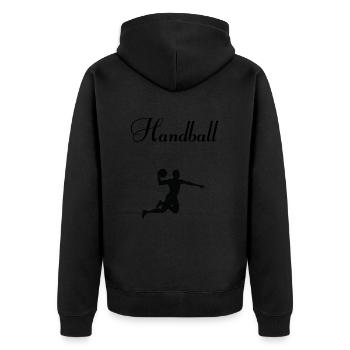 Handball - Veste à capuche bio Premium Unisexe - noir - Dos - Nico (187cm)