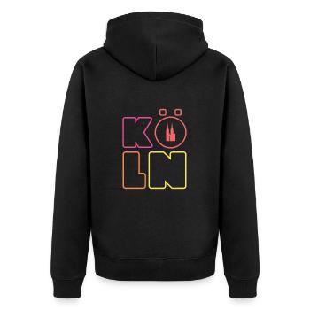 Cologne Carnaval Souvenir Carnaval Graphismes Cologne - Veste à capuche bio Premium Unisexe - noir - Dos - Nico (187cm)