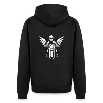 Balade paradisiaque - Veste à capuche bio Premium Unisexe - noir - Dos - Nico (187cm)