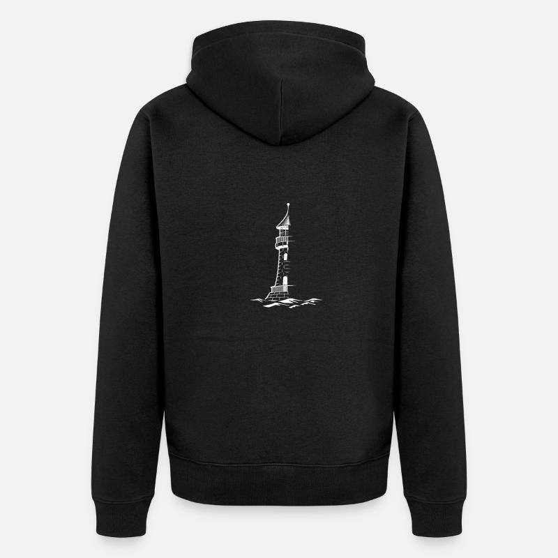Phare maritime - Veste à capuche bio Premium Unisexe - noir