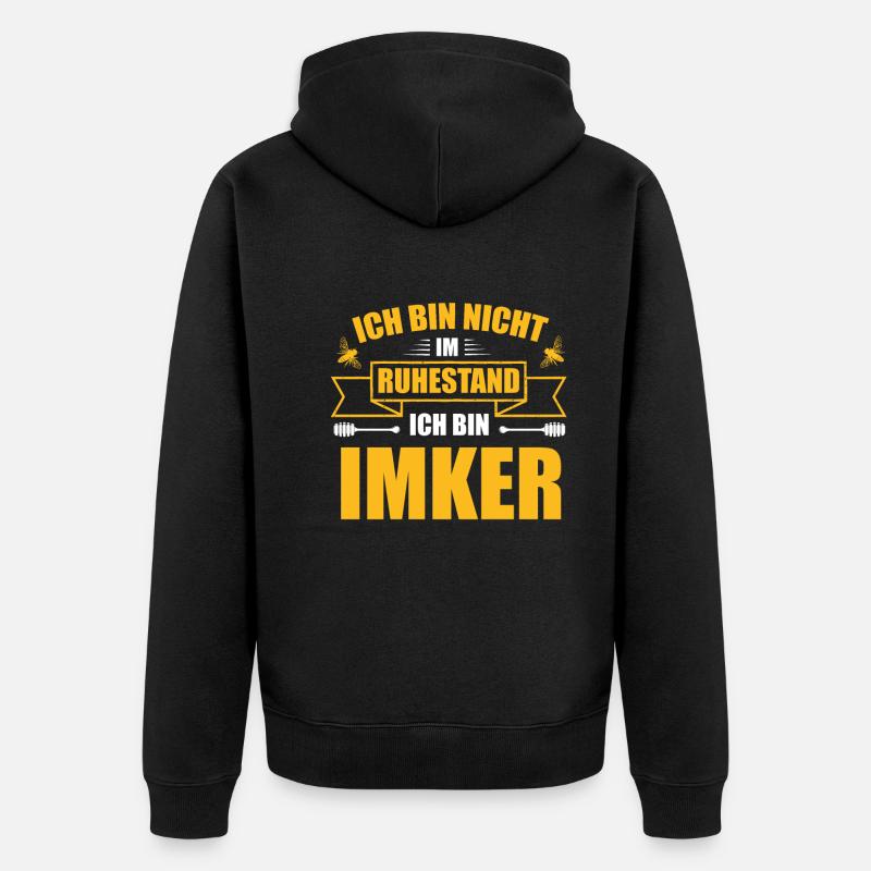 Imker Bienen - Unisex Premium Bio Zip Hoodie - Schwarz