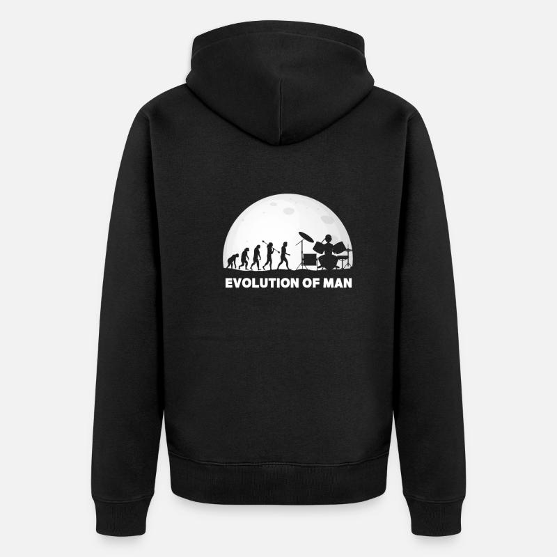 Schlagzeuger Evolution Batteur - Veste à capuche bio Premium Unisexe - noir