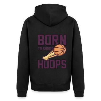 Born To Shoot Hoops disant pour les joueurs de basket-ball - Veste à capuche bio Premium Unisexe - noir - Dos - Nico (187cm)